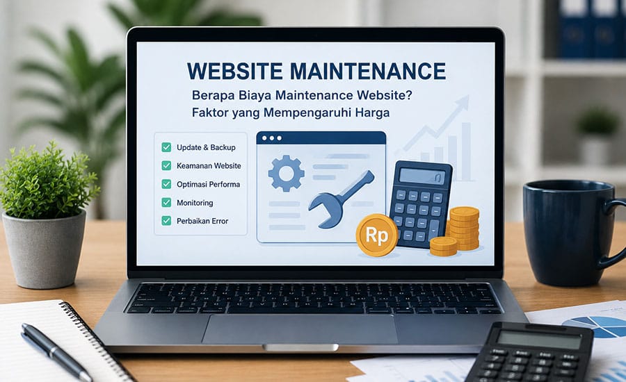 Ilustrasi biaya maintenance website dan faktor yang memengaruhi harga layanan