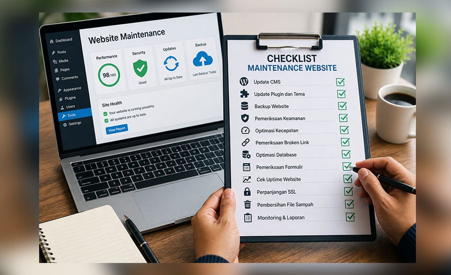 Checklist maintenance website untuk menjaga keamanan, performa, dan stabilitas website