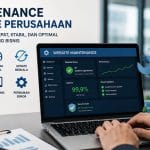Maintenance website perusahaan untuk menjaga keamanan dan performa website bisnis.